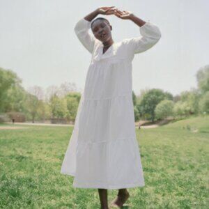 Kotn White poet dress